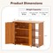 Wooden Shoe Cabinet Entryway Storage Organizer with Adjustable Shelves Double Door Shoe Rack